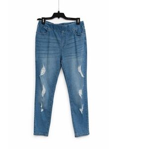 Stylish Blue Distressed Women Jeans